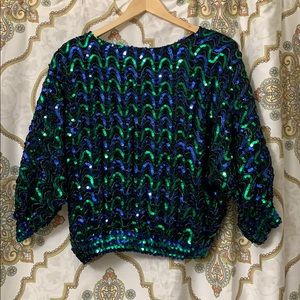 Sequins fancy shirt dressy costume